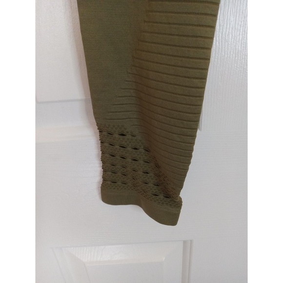 GYMSHARK Energy Seamless‎ Leggings Womens Size Small Olive Green High Rise - Picture 5 of 16